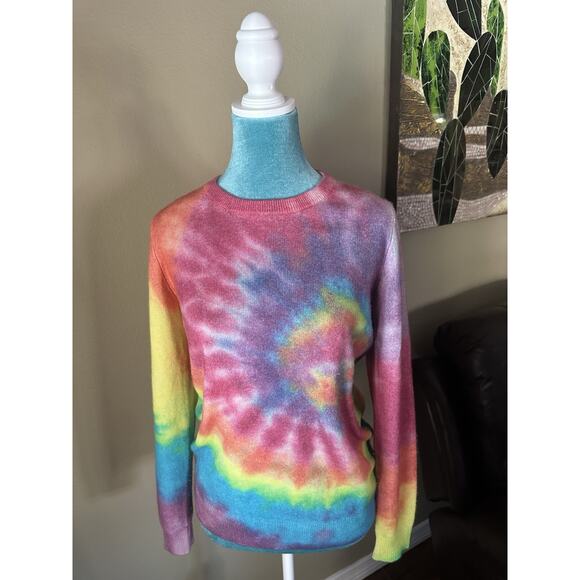 C by Bloomingdale’s Cashmere Small, Light, Soft, Tie Dyed, retro design - Picture 1 of 6
